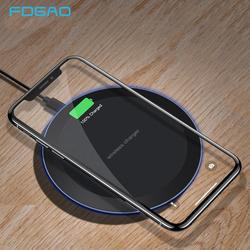 

FDGAO 5W Qi Wireless Charger for iPhone X Xs MAX XR 8 plus Fast Charging for Samsung S8 S9 Plus Note 9 8 USB Phone Charger Pad