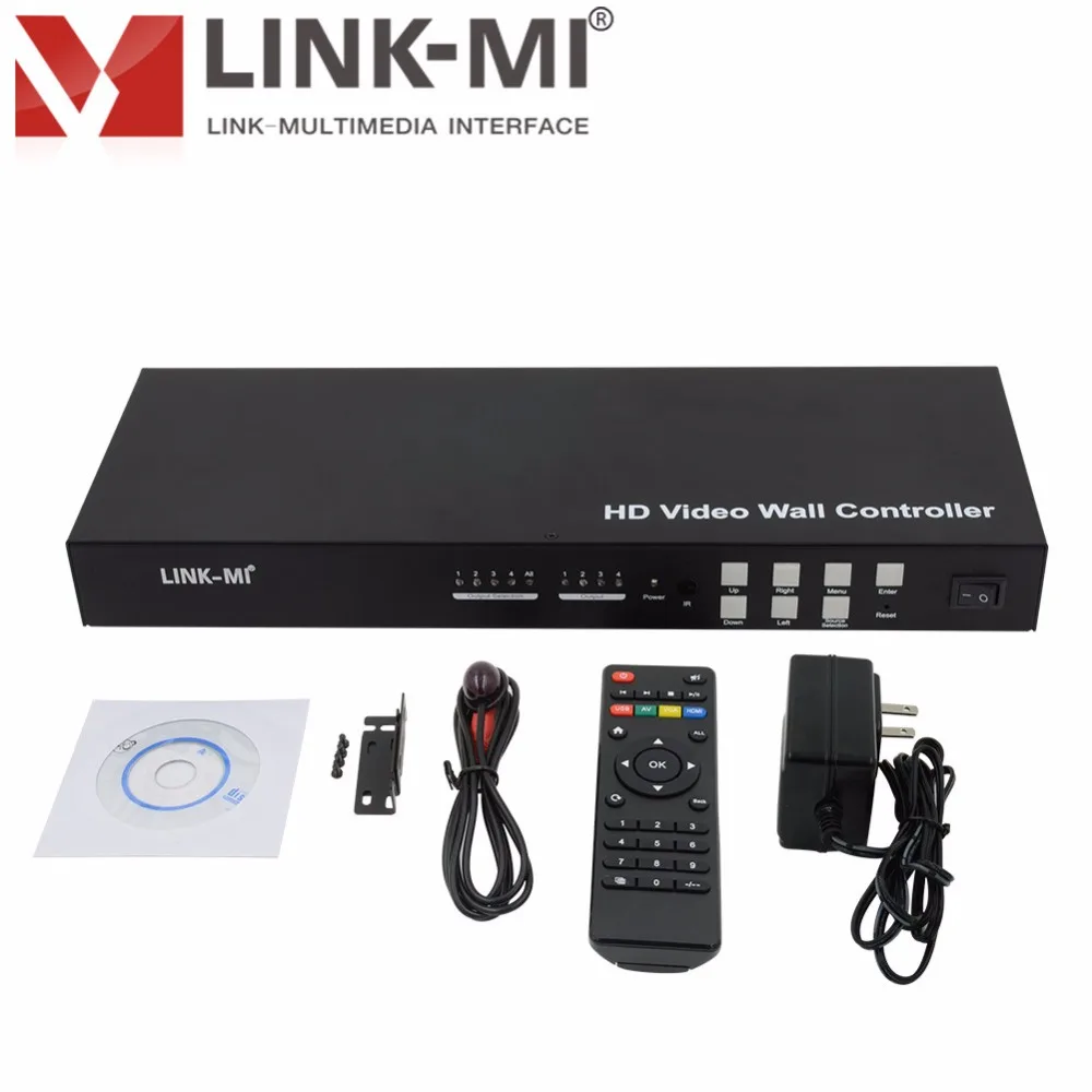 Perfect LM-VW02 2x2 Video Wall Controller 3x3 4x4 Max 10x10 support 180 degree rotation, IR, RS232 Control USB,VGA,AV,HDMI compliant DVI 5