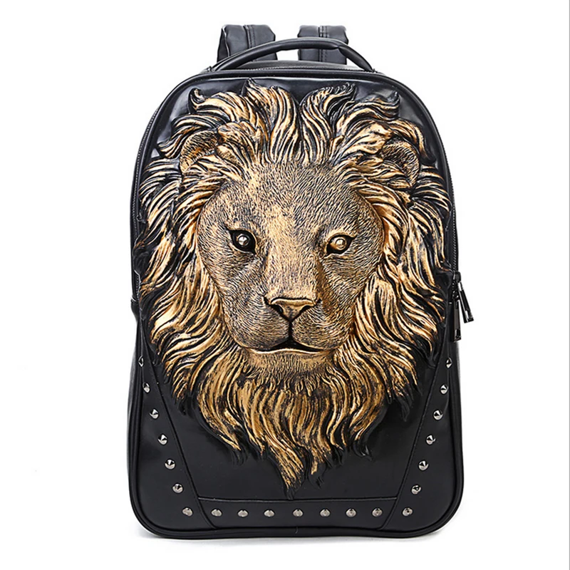 Silver Large Capacity Travel Backpack Personality Halloween Backpack