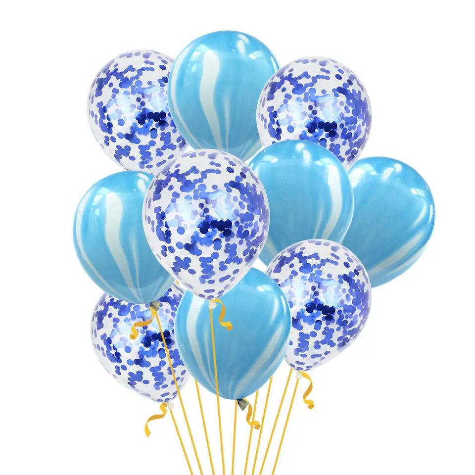 HUADODO 10 шт. 12 дюймов конфетти шары Агат воздушный шар мраморной расцветки золотые латексные воздушные шары на день рождения вечерние украшения поставки