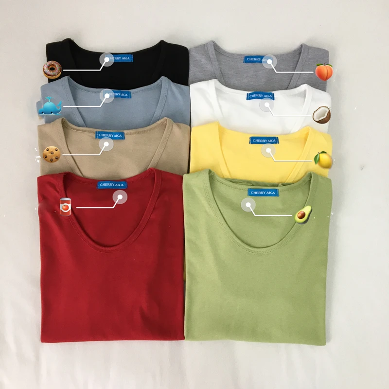 

Casual Pure Cotton T Shirt Women Korean Style Women Clothes 2019 Short Sleeve Summer Basic O-neck T-shirt Under Tee Tops Female