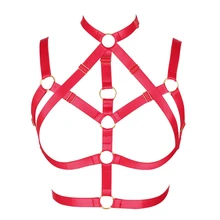 Сексуальное женское белье в стиле стимпанк на бретельках, красный бюстгальтер в готическом стиле, большие размеры, эластичный пояс на груди, вечерние платья для спальни