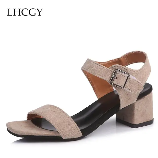 Plus Size 35-43 sandalias mujer 2018 Women Sandals Basic Sandal High Heels summer shoes chaussures femme zapatos mujer 64H06