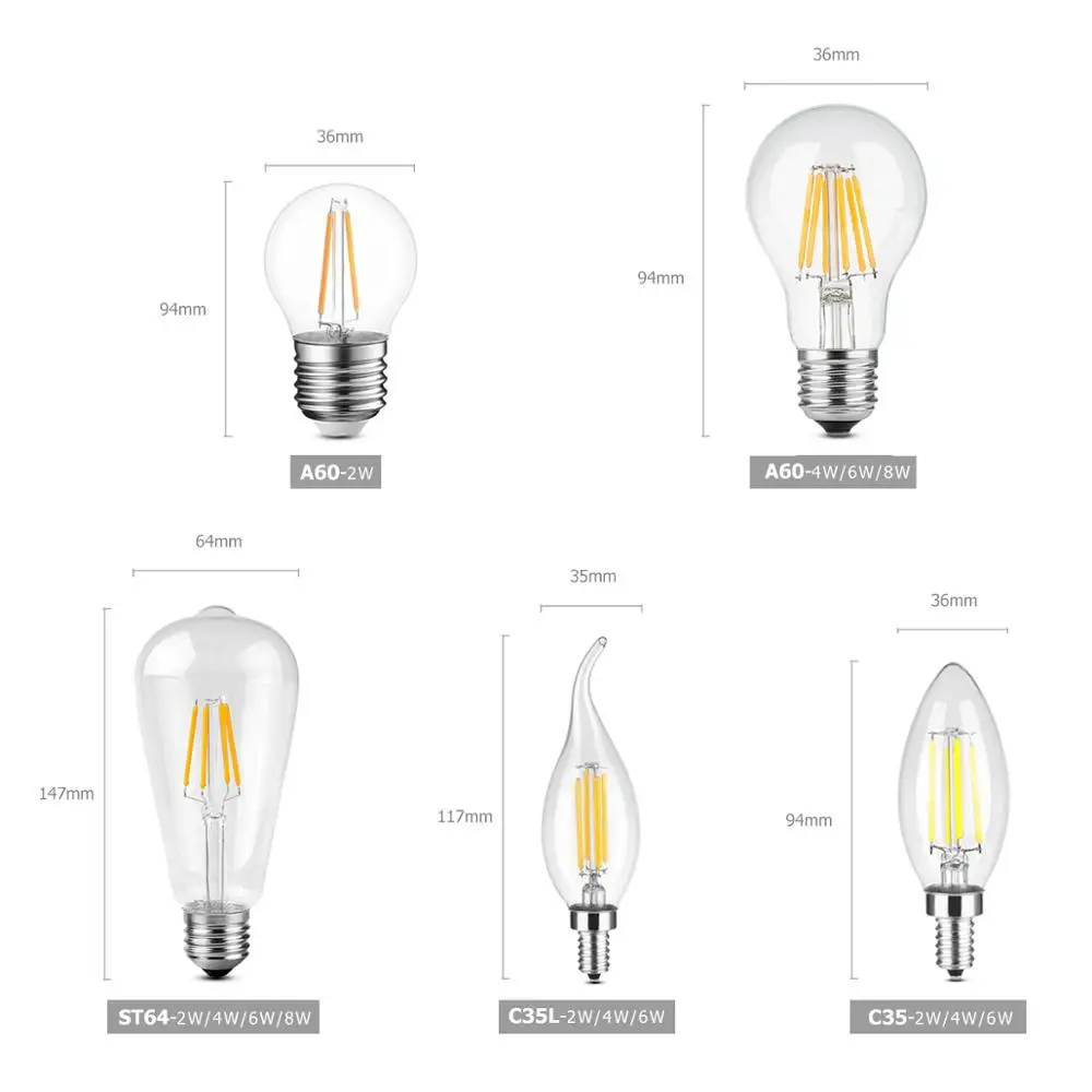 Ретро Edison led светильник лампочка E27 E14 220V теплые белые нити Винтаж лампа накаливания Эдисона лампа Декор Светильник лампочный конвертор