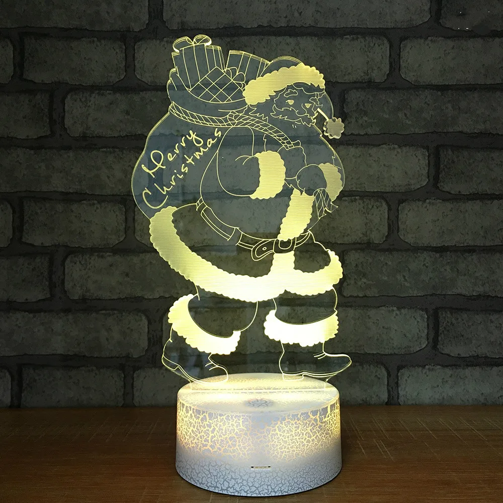 cheap Manufacturers Wholesale Santa Claus Nightlight Creative Novelty 3d Light Fixtures Children #039;s room decoration 3D night light