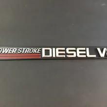 Мощность тактный дизельный V8 двери заводская табличка, эмблема черного и красного цвета и хром