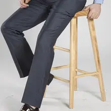 Мужской костюм брюки летние шелковые платья Брюки плоские Формальные Брюки Высокое качество большой человек глажка 46 48 50 52 54 56 плюс размер