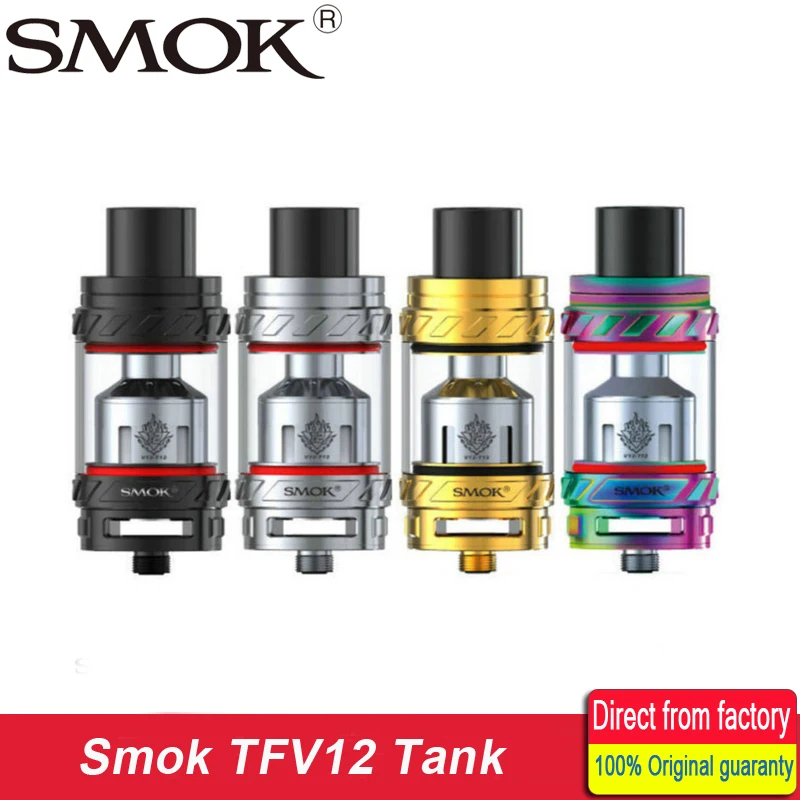 

Original Smok TFV12 Beast Tank 6ml 350w Leak Proof Design Atomizer 510 Sub Ohm TFV12 Atomizer Type A Fit GX350 /Gpriv Box Mod