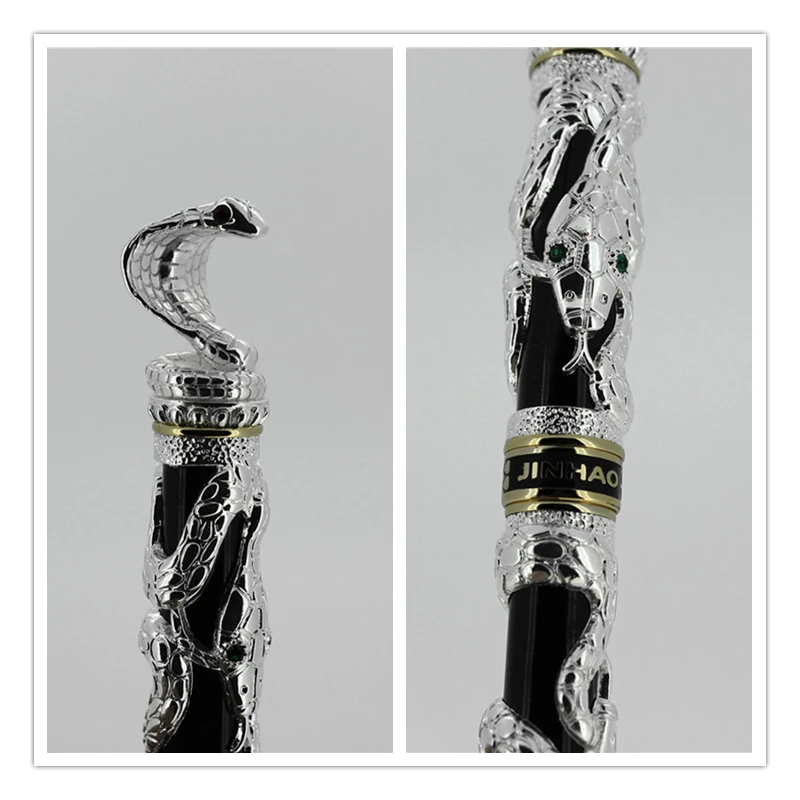 Jinhao шариковые ручки Золотая Змея 3D узор шариковая ручка в оригинальной