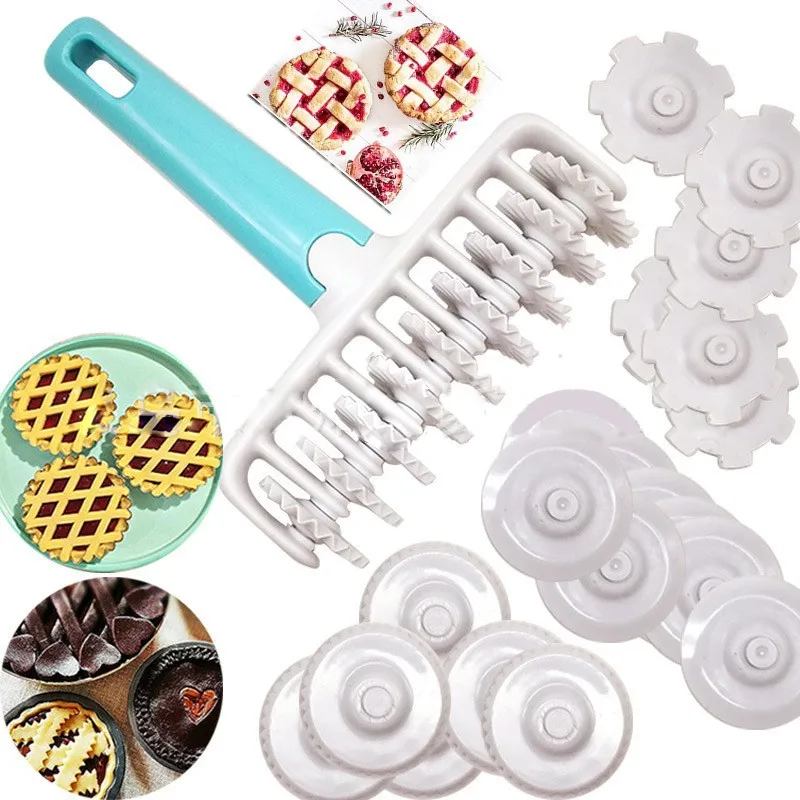 New 37pcs Roller Rolling Pin Fondant Ribbon Cutter Baking Tool Dough Embossing Cake Embosser Roller Cookie Cutters01