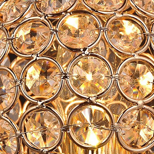 Postmodern Gold K9 Crystal Sconce Wall Lamp Light