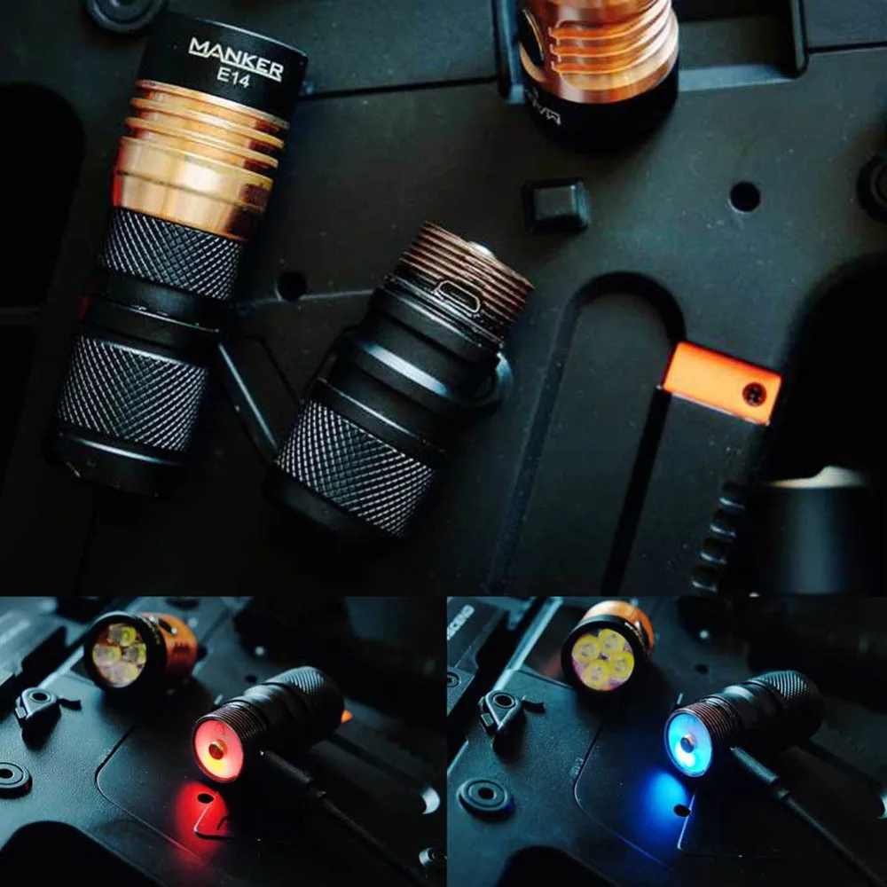 Светодиодный фонарик Manker E14 II 2200 люмен перезаряжаемый с usb зарядкой 18650 4x CREE XPG3 Nichia