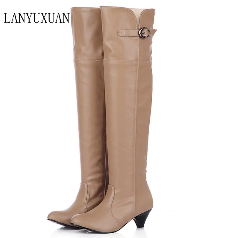 Botas mujer стильные женские сапоги ботфорты больших размеров 34 – 43 femininas botas masculina