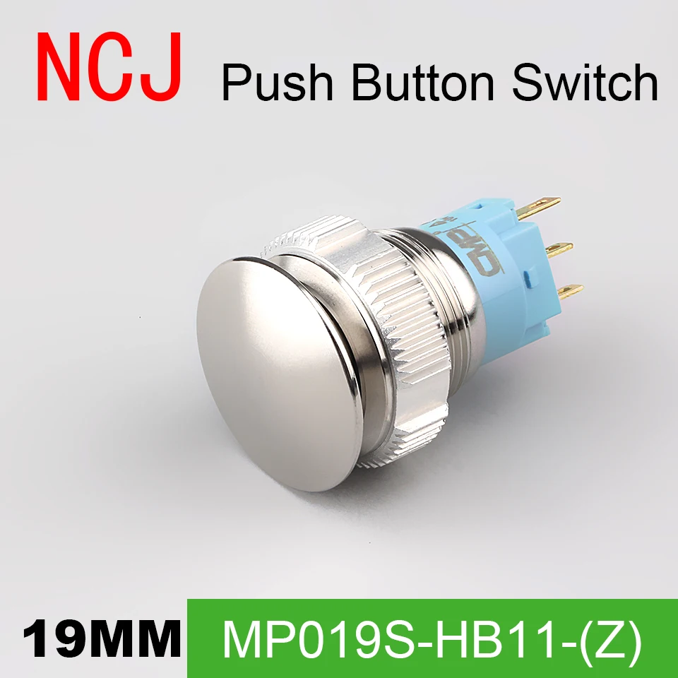 

NCJ 19mm Metal Push Button Switch IP67 Maintained Alternate Latching & self-reset Momentary Reset 3A