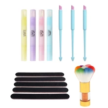 10 in 1 Nail Files Buffer Tools Kit Polish Corrector Pen Dust Remover Brush Manicure Tools Set