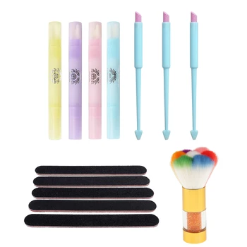 

10 in 1 Nail Files Buffer Tools Kit Polish Corrector Pen Dust Remover Brush Manicure Tools Set