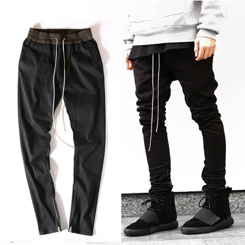 NEW Hip Hop Men Ankle Zipper Pants Justin Bieber Kanye
