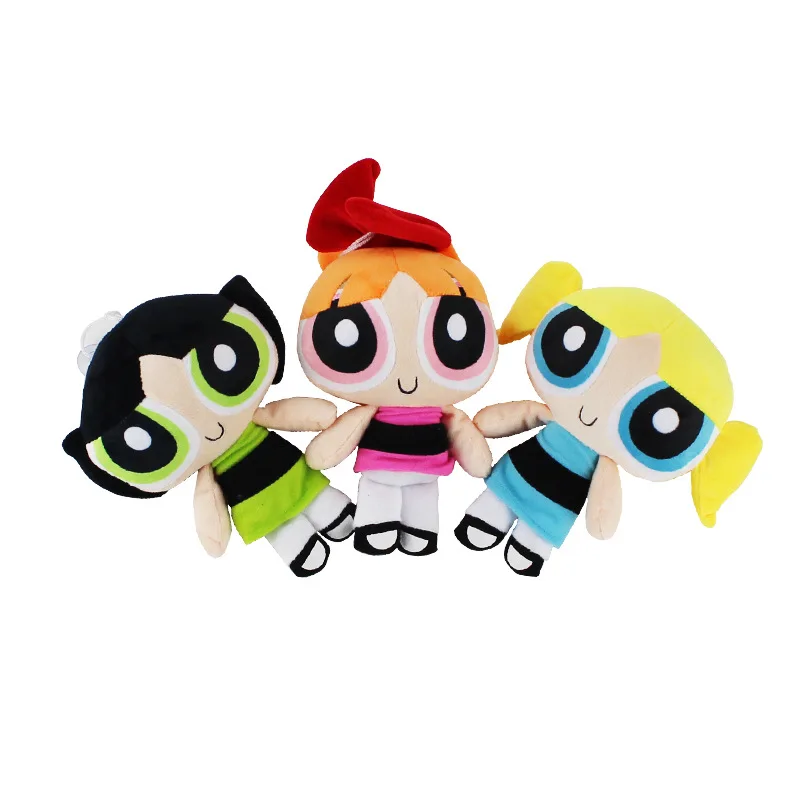 3Pcs/Set 8&quot 20cm The Powerpuff Girls Bubbles Blossom Buttercup Soft Stuffed Plush Toys Children Gift Doll | Игрушки и хобби
