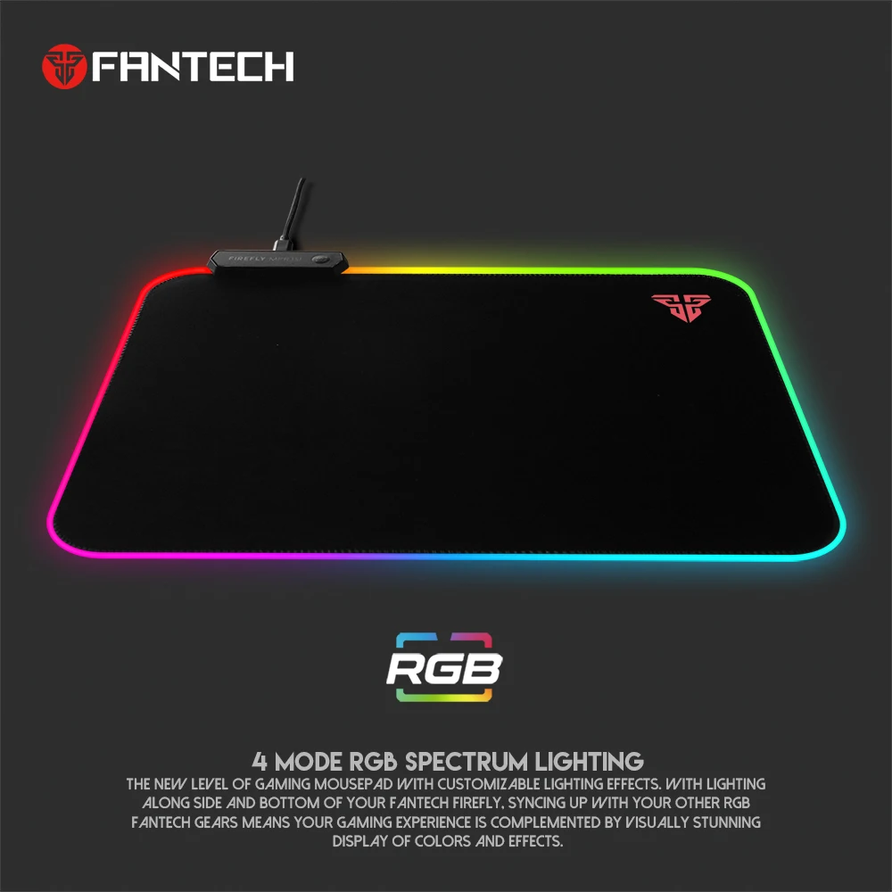 FANTECH акриловый светильник с твердой доской излучающий коврик для мыши RGB