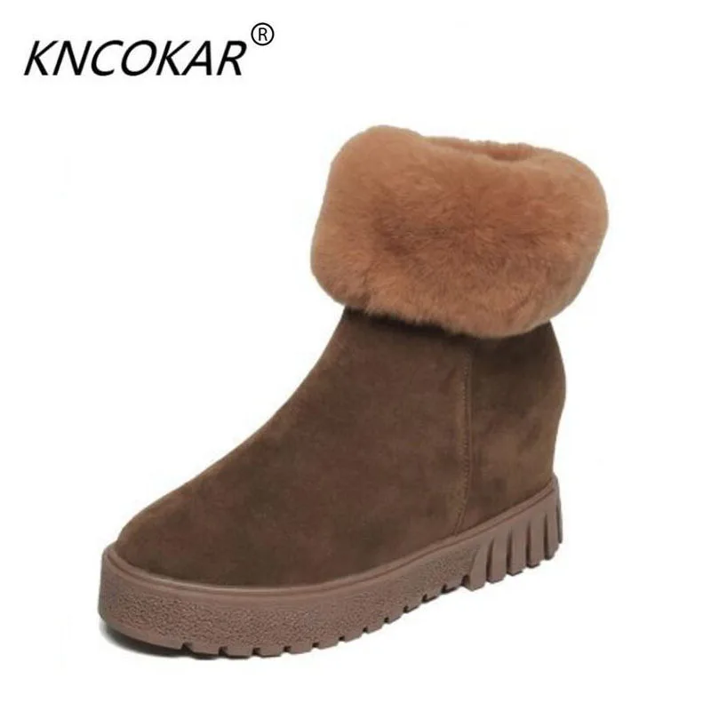 

KNCOKAR Winter snow boots for women in 2017 new Korean version of the new Korean version of the brim with a thick cotton shoes