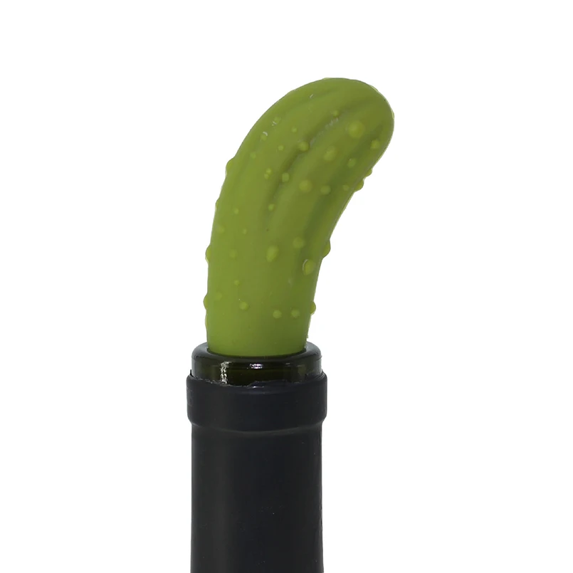 

1pc Cucumber silicone Bottle Stopper Wine Storage Twist Cap Plug Wine Reusable Vacuum Sealed Red Wine Bottle Stopper