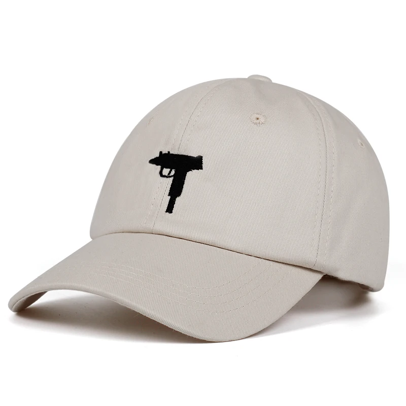 

high quality Uzi Short gun Baseball Cap US Fashion Snapback Hip hop Caps Men Curve visor panel dad Hat cotton embroidery hats