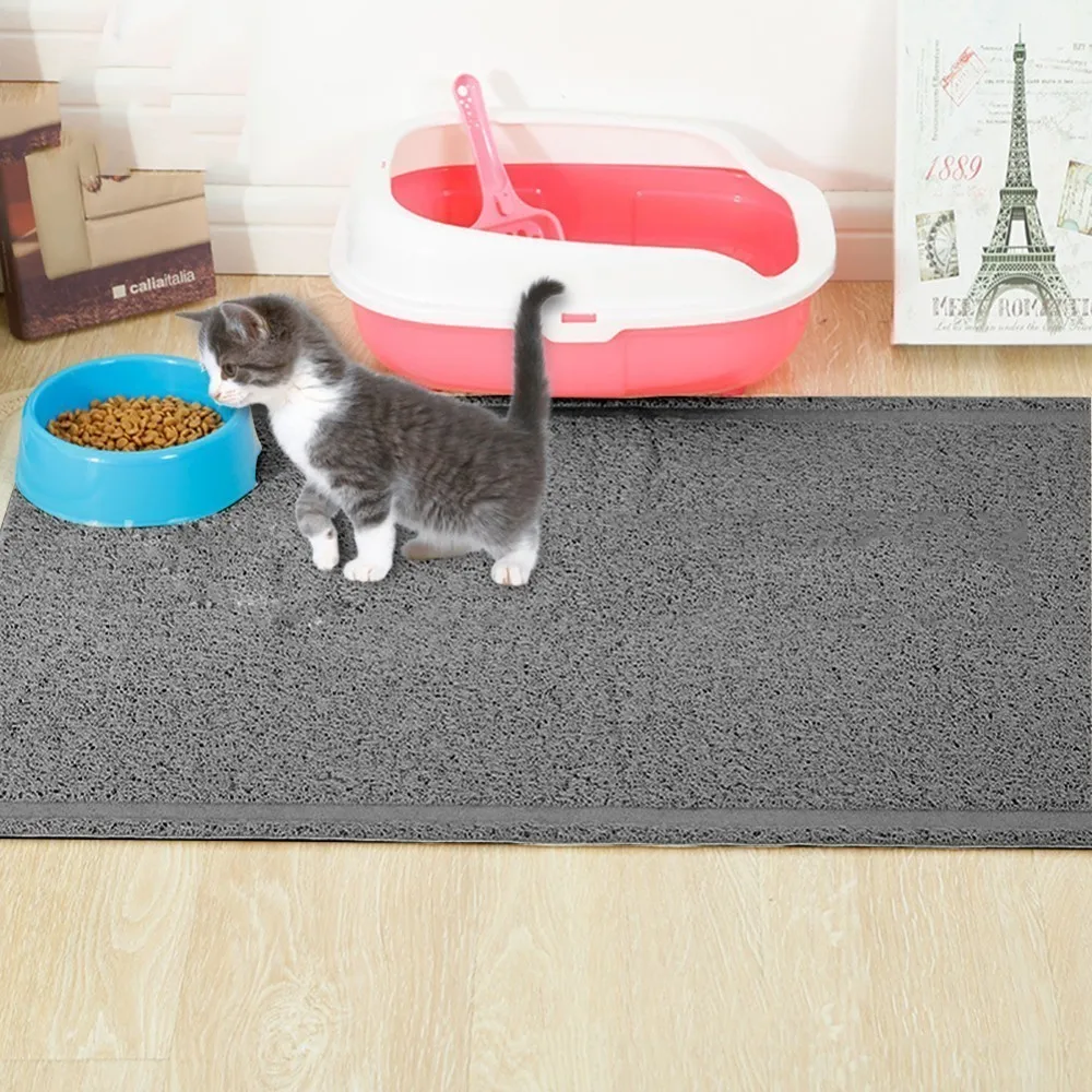 Pet Cat Mat PVC Waterproof Non Slip Cat Litter Container feeder Mat