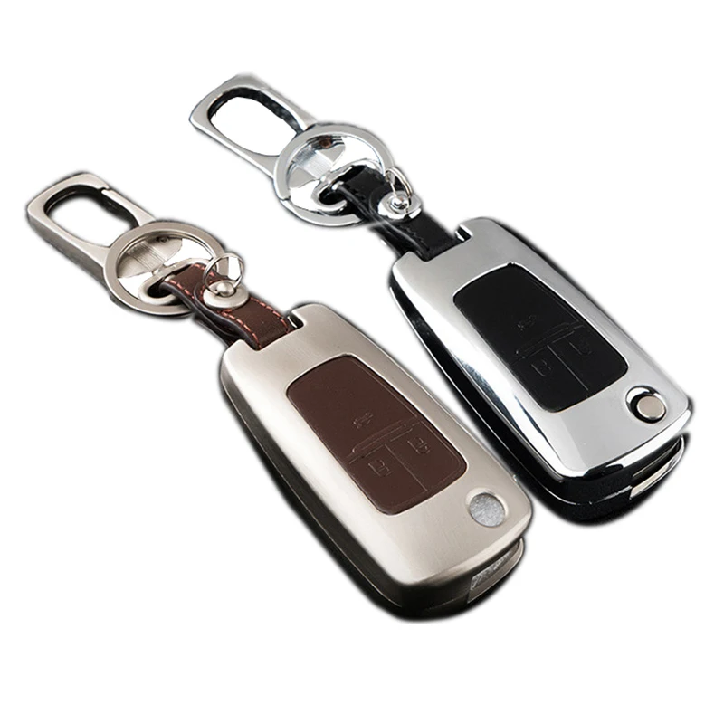 

Car Styling Zinc Alloy Genuine Leather Key Case For Chevrolet Cruze Orlando Spark Onix Epica Silverado Volt Camaro Aveo Sonic