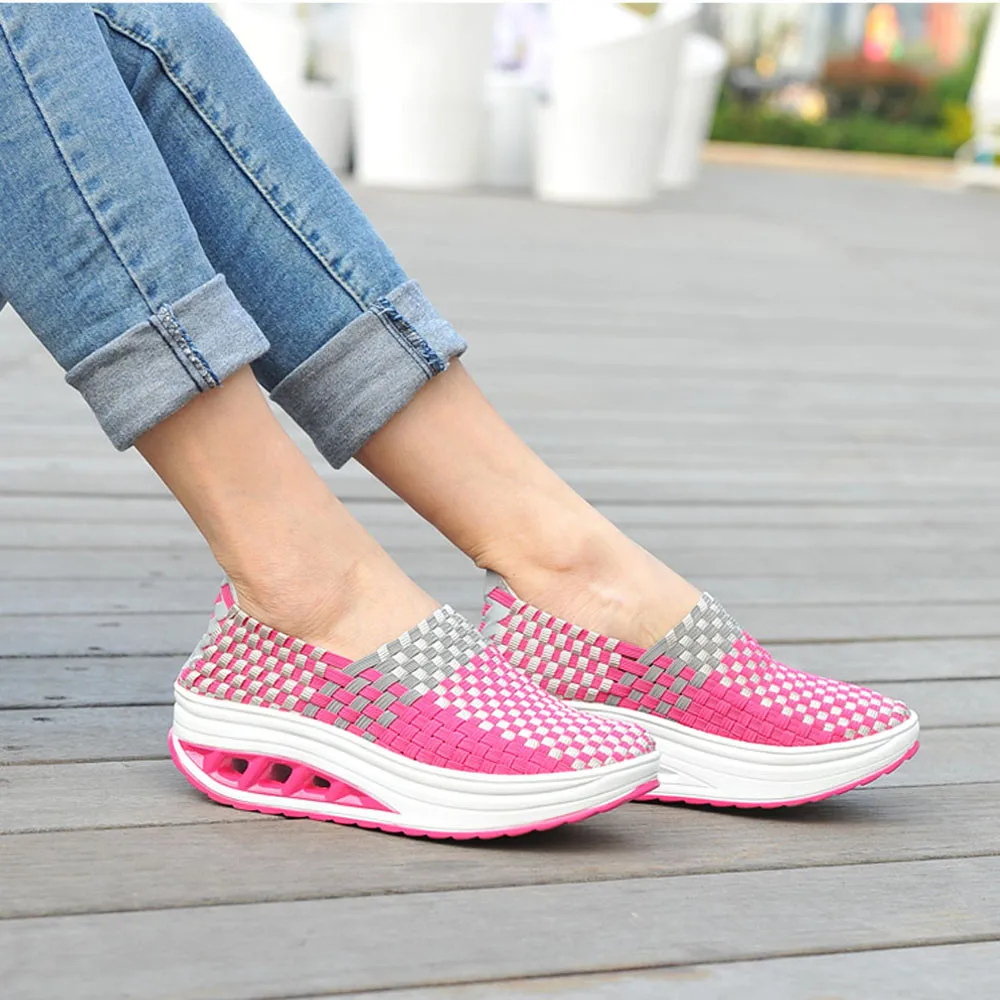 

Fashion Women's Shake Shoes Ventilate Fitness Casual Shoes wedges sneakers for women ladies Rocking Shoes #TX4
