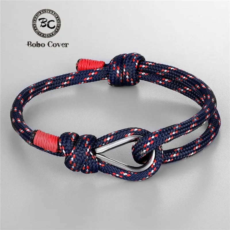 

New Fashion Navy Coloful High quality Rope bracelet Men Lover Lucky Wrap Survival Bracelets Women Couple gift homme dropshipping