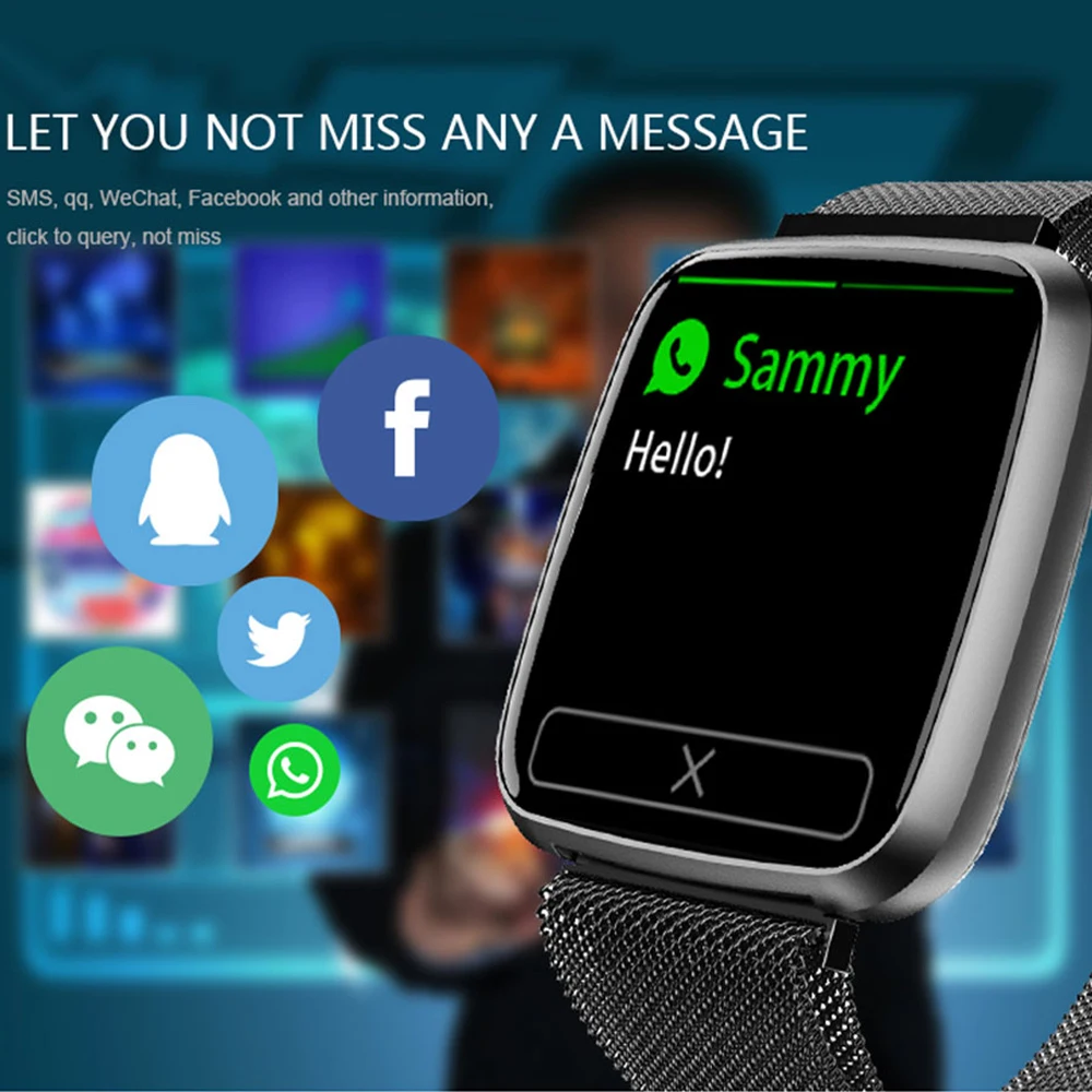 Smart Watch Men Blood Pressure Waterproof Women Smart Watches Pedometer Sport Fitness Tracker Watch for Android IOS Phone