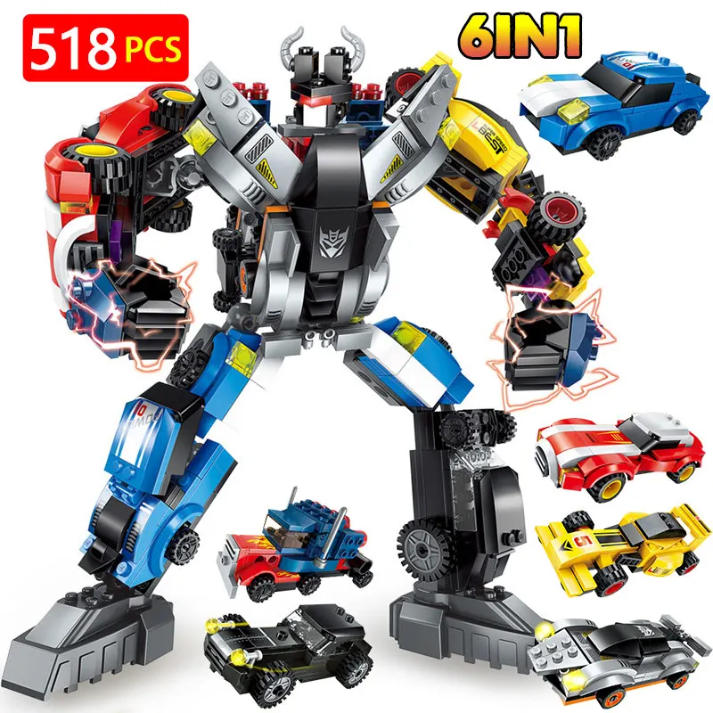 

Technic Car Compatible LegoINGLYs City Military Deformation Armor Modular Robot DIY Assemble Blocks Bricks Toys For Boys