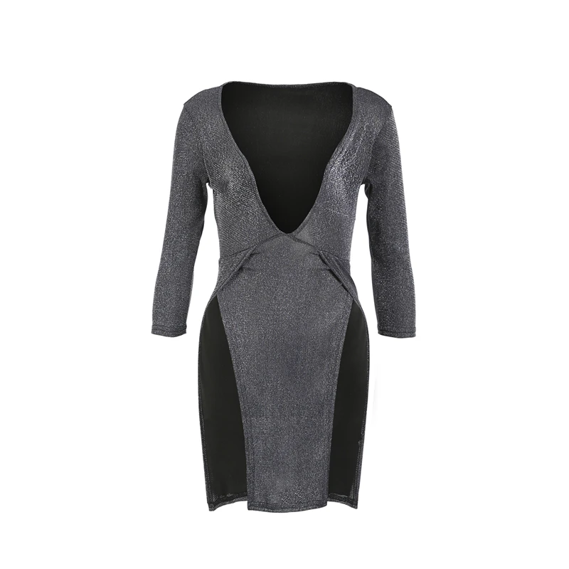 

Women's Sexy Sequins Summer Vestidos Dress Ladies V-Neck Sundress Cocktail Party Club Mini Bodycon Dresses