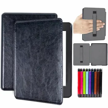 

2019 New PU Leather Magnetic Case For Amazon kindle Paperwhite 4 6" 2018 e-reader handle Stand folio Cover+Protector Film+Stylus