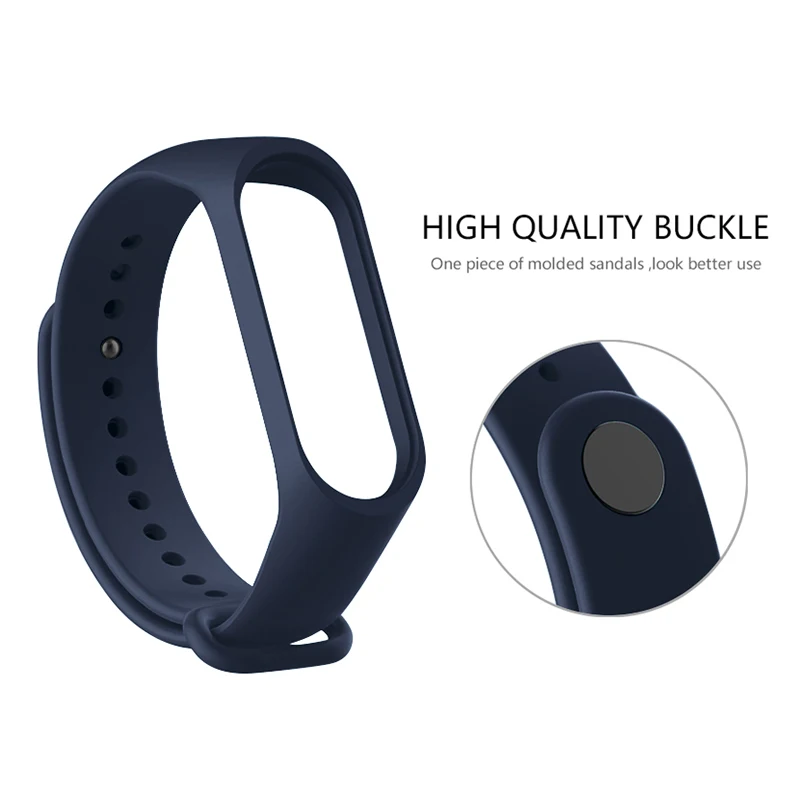 Ремешок для Xiaomi Mi Band 5 4 3 Band5 розовый винно красный цвет ТПУ силиконовый браслет Xiomi