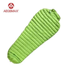 AEGISMAX Открытый Кемпинг Сверхлегкий 95% гусиный пух Мумия спальный мешок три сезона вниз спальный мешок Открытый Ленивый мешок