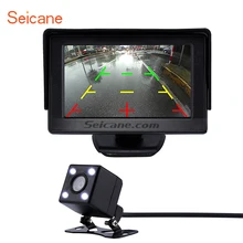 4.3 Inch HD Digtal TFT LCD Monitor Displayer Backup RearView Camera Reverse Parking with HD Reverse Rear View Backup Camera free