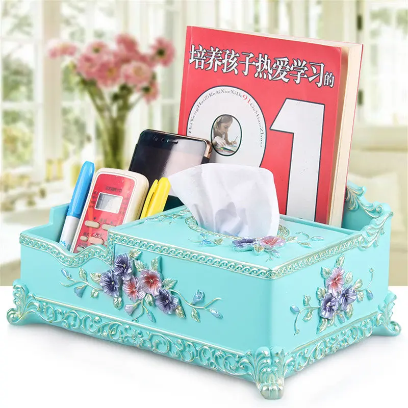 

Paper Holder Resin Tissue Box Living Room Tissue Box Bathroom Toilet Paper Holder Remote Control Storage Box Luxury Paper Holder