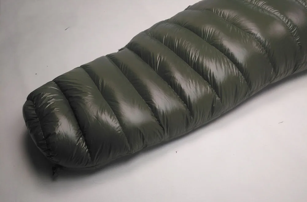 Online Winter Schlafsack Kalten Temperatur Schlafsack für Winter, armee Grün Ente Unten Füllung 1kg 1,5 kg unten Schlafsack