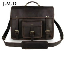 J M D Classic 100 Genuine Leather Men s Shoulder Bag Messenger Bag Business Briefcase Hand