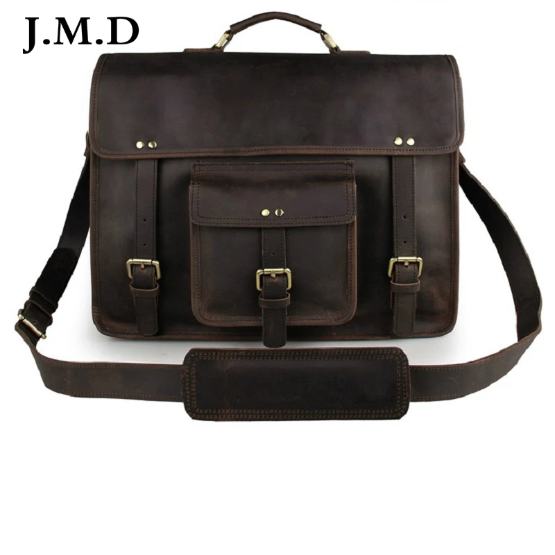J M D Classic 100 Genuine Leather Men s Shoulder Bag Messenger Bag Business font b