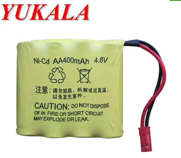 YUKALA 4.8V 400mAh N-CD AA Battery for HQ662 632 633 542 RC car RC boat RC tank 2pcs/lot Free shipping
