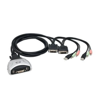 

SYBA IOCrest 2 Port DVI + USB KVM Switch with Audio and Mic Support (SY-KVM20075) for Microsoft Windows Series