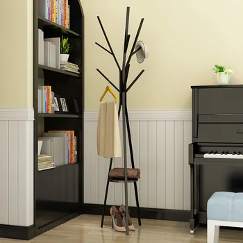 

Metal Tree Style Coat Stand Creative Coat Rack Floor Clothes Hanger Bedroom Clothes Stand Save Space 45X45X180CM Coat Hooks