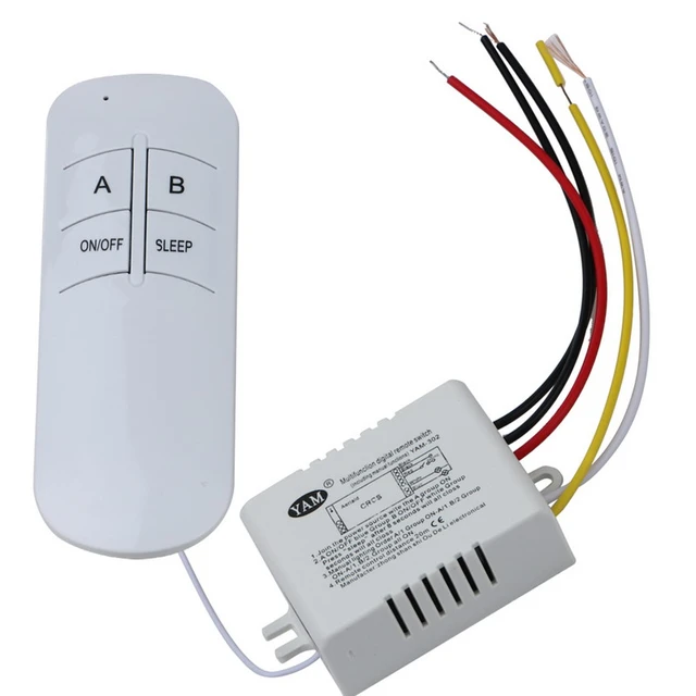 RunLessWire Interruptor de luz inalámbrico de 3 vías y kit de receptor de  atenuación, interruptores de bricolaje para el hogar, marfil (1 atenuador  de