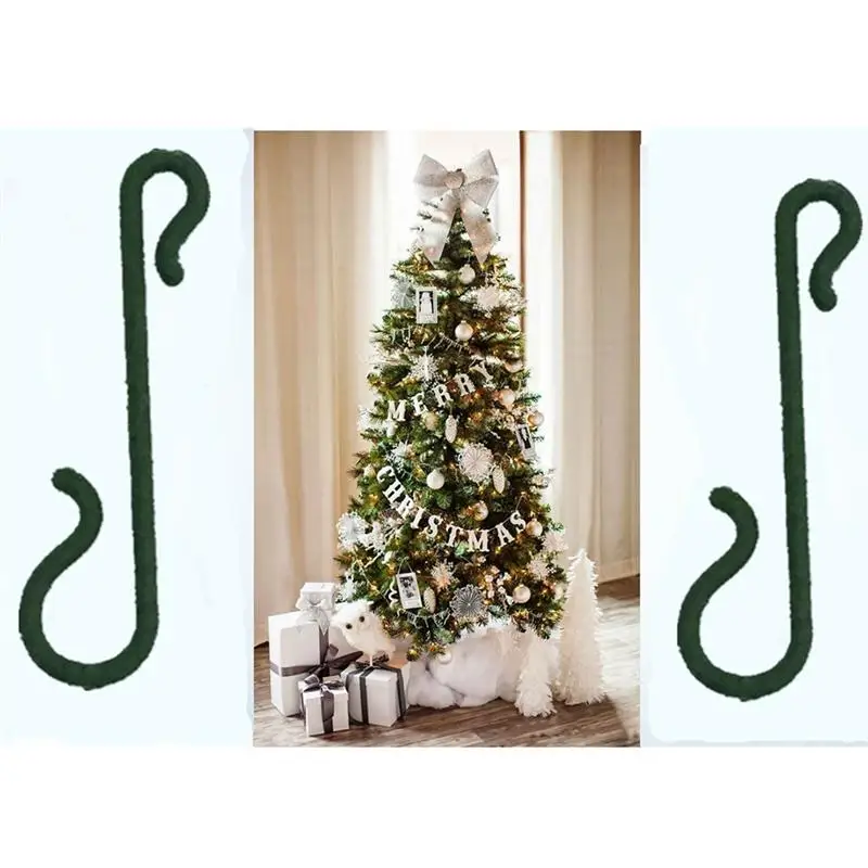 

10PCS Christmas Ornaments Hooks Christmas Tree Decoration Pendants Santa Claus Dolls Hanging Hooks for Home Decoration