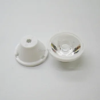 

100PCS 32.5MM PMMA LED LENS With White Holder For Cree XPE XTE XPG Epileds Semileds 3535 Led Emitter Lamp Lights Lighting
