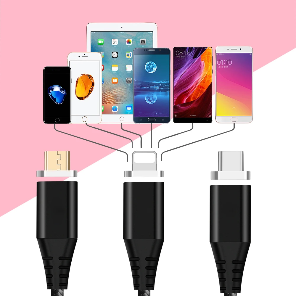Магнитный кабель Olaf Micro usb type C адаптер быстрой зарядки для телефона магнитное