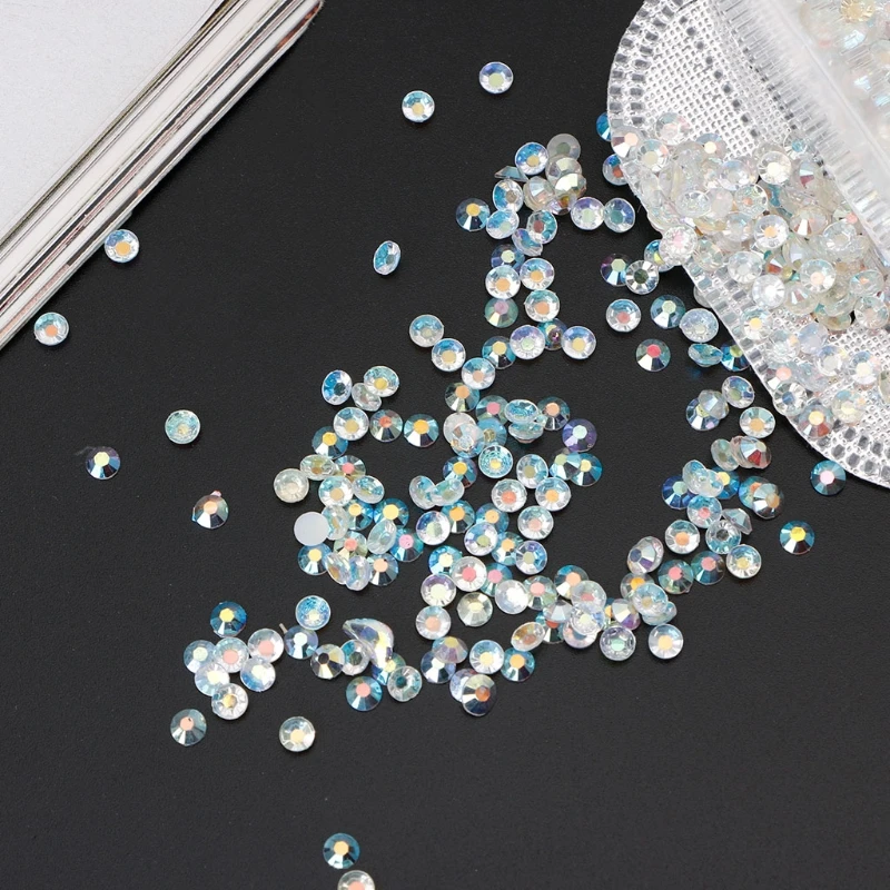 

1000pcs Nail Art Resin Glitter Shiny Sticker 3D Tips DIY Decoration 4mm Fashion