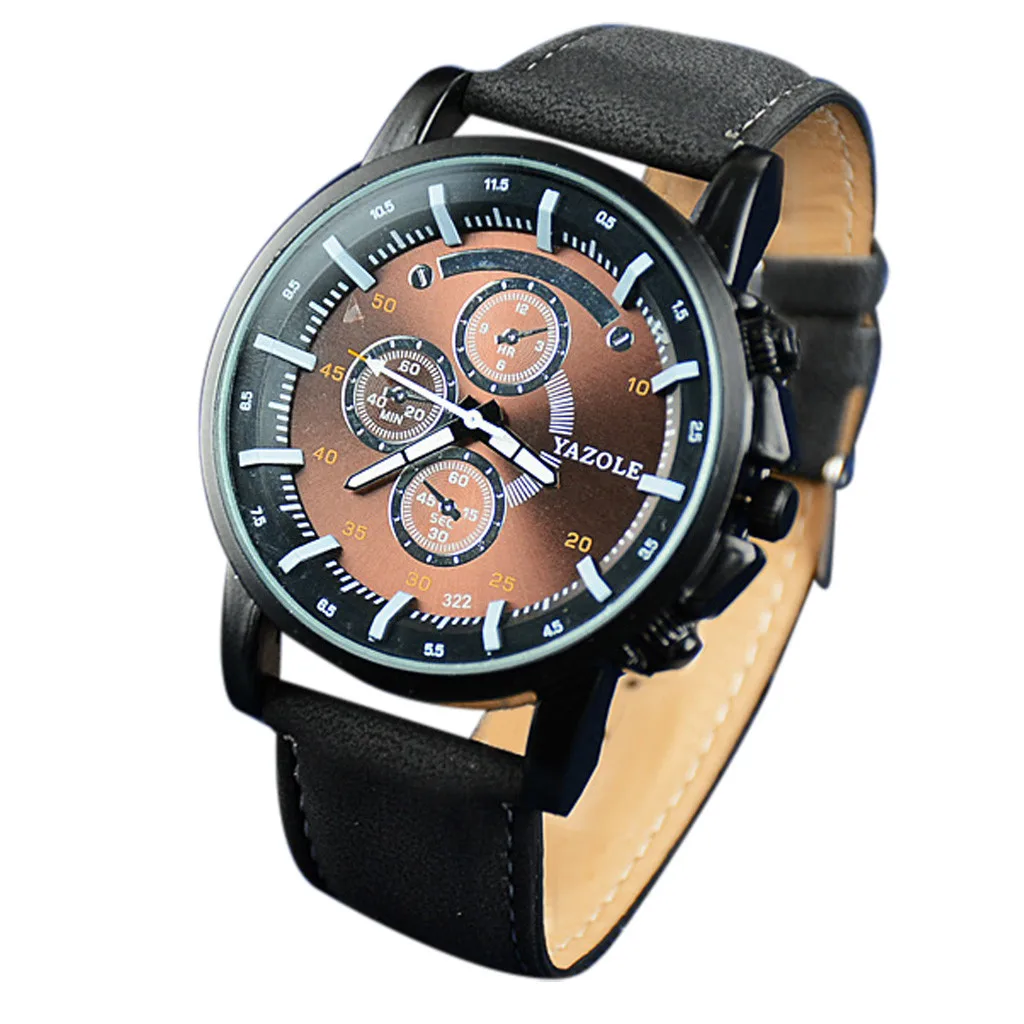 

relogio masculino Yazole watches men Luxury Top Brand Business Male Clock Quartz Wristwatch Leisure Leather Band reloj Watch